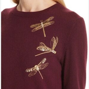 Ted Baker Nelina Sugarplum Dragonfly Sweater Marroon